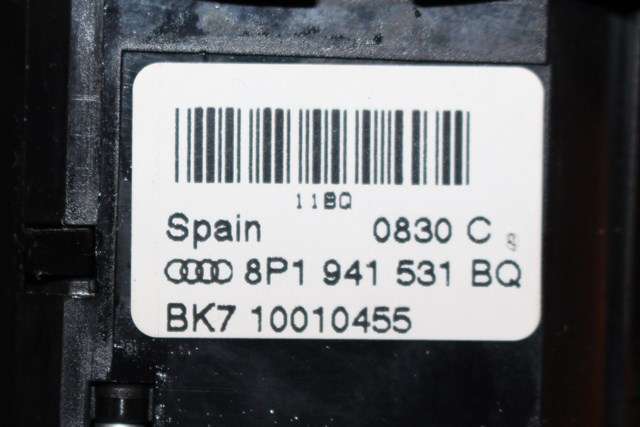 Bryter lys til Audi A3 2009-2012 (Type II, Fase 2) (VAG|0P1 941 531 BQ|)