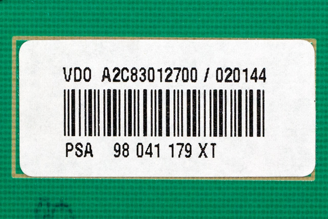 Instrumentpanel til Citroën C3 2010-2016 (Type II)  (VDO|A2C83012700|98 041179 XT|)