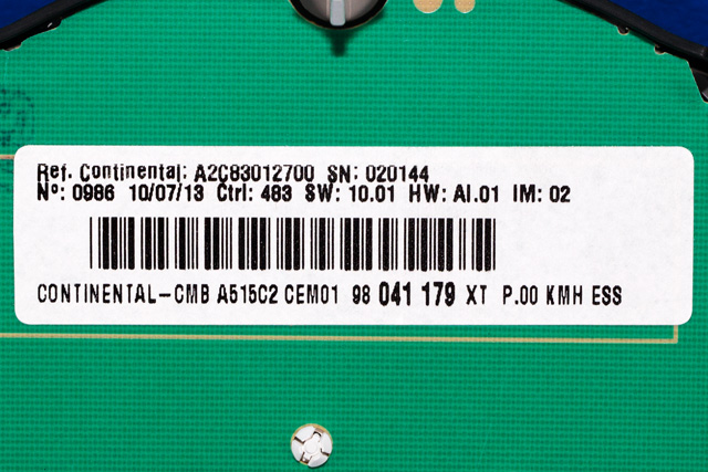 Instrumentpanel til Citroën C3 2010-2016 (Type II)  (VDO|A2C83012700|98 041179 XT|)