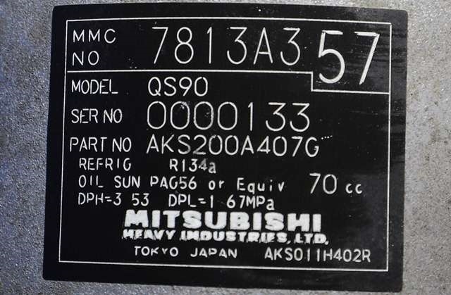 Aircondition kompressor til Mitsubishi ASX 2010-2019  (MITSUBISHI|7813A357|)