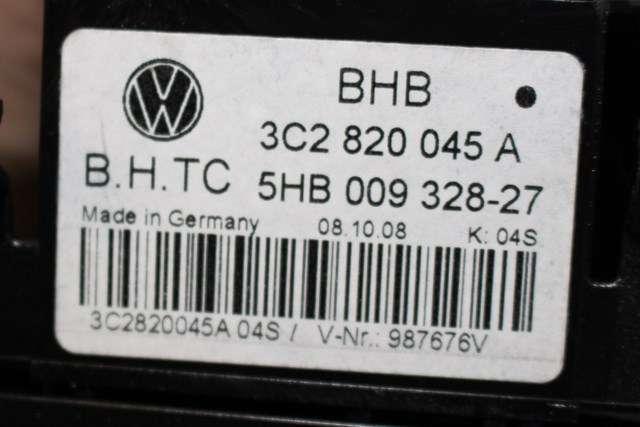 Varmeapparat betjening til Audi A3 2009-2012 (Type II, Fase 2) (VAG|3C2 820 045 A|)