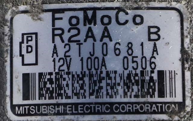 Dynamo diesel til Mazda 6 2010-2013 (Type II, Fase 2)  (MITSUBISHI|A2TJ0681A|)