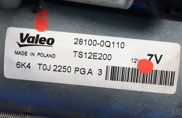 Starter til Toyota Aygo 2014-->> (Type II) (VALEO|TS12E200|28100-0Q110|)