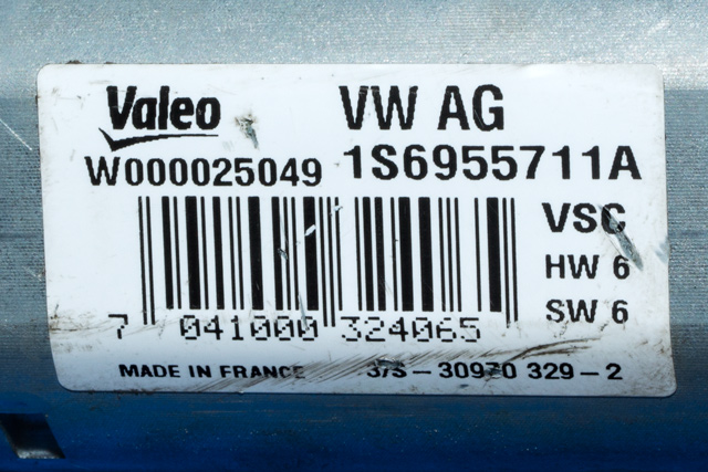 Viskermotor bakrute til VW Up 2012-2019  (VAG|1S6 955 711 A|)