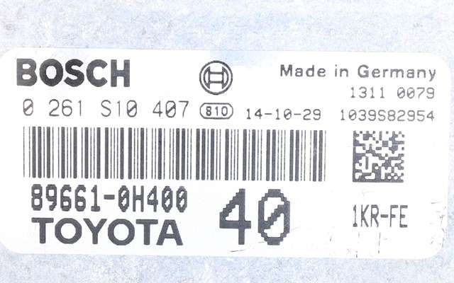 Styreenhet motor til Toyota Aygo 2014-->> (Type II)  (BOSCH|0 261 S10 407|89661-0H400|)