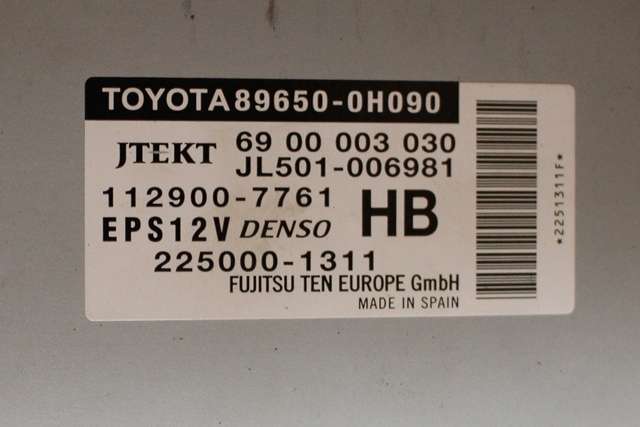 Rattaksel elektrisk servo til Toyota Aygo 2014-->> (Type II) (JTEKT|JJ301-001571|45250-0H070|)