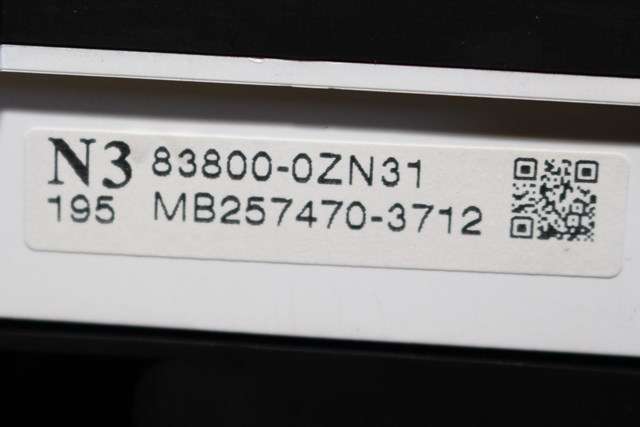 Instrumentpanel til Toyota Auris 2010-2012 (Type I, Fase 2)  (DENSO|257470-3712|83800-0ZN31|)