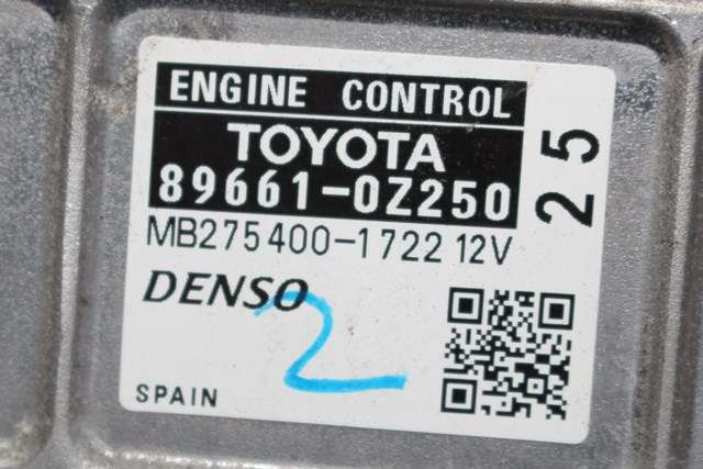 Styreenhet motor til Toyota Auris 2010-2012 (Type I, Fase 2)  (DENSO|275400-1722|89661-0Z250|)