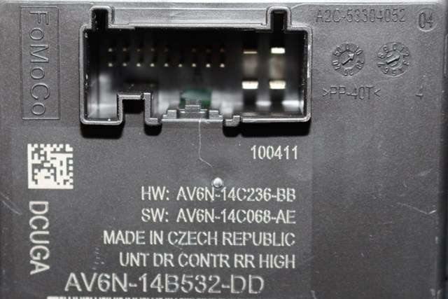 Styreenhet dør høyre bak til Ford C-Max 2010-2015 (Type II, Fase 1) (FORD|AV6N-14B532-DD|)