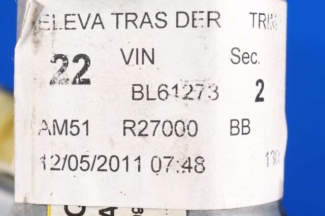 Ruteheis høyre bak til Ford C-Max 2010-2015 (Type II, Fase 1)  (FORD|AM51-R27000-BB|)