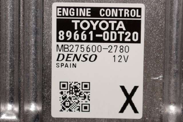 Styreenhet motor til Toyota Yaris 2014-2020 (Type III, Fase 2)  (DENSO|275600-2780|89661-0DT20|)