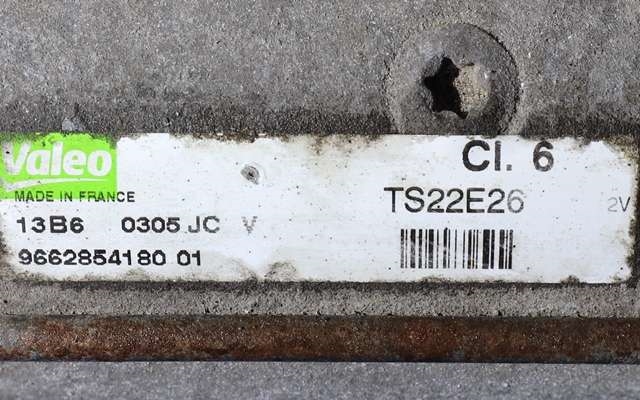 Starter diesel til Citroën Berlingo 2008-2015 (Type II, Fase 1)  (VALEO|TS22E26|96 628541 80|)