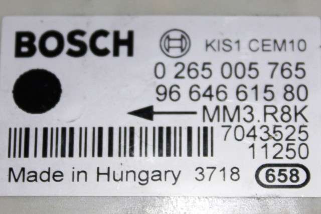 Sensor akselerasjonssensor/ESP DUO til Peugeot 3008 2009-2016 (Type I)  (BOSCH|0 265 005 765|96 646615 80|)