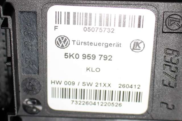 Ruteheis, kun motor, høyre foran til VW Caddy 2010-2015 (Type III, Fase 2)  (VAG|1T0 959 702 R|)
