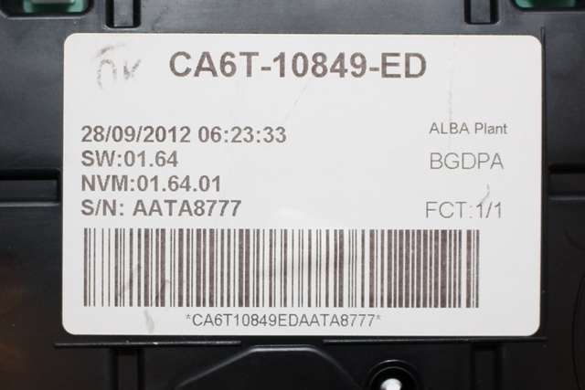 Instrumentpanel til Ford Fiesta 2008-2012 (Type VI, Fase 1) (FORD|CA6T-10849-ED|)