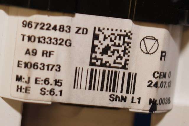 Varmeapparat betjening til Peugeot 208 2012-2019 (Type I) (VALEO|T1013332G|96 722483 ZD|)