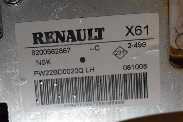 Rattaksel elektrisk servo til Renault Kangoo 2008-2021 (Type II) (RENAULT|8200 562867|)