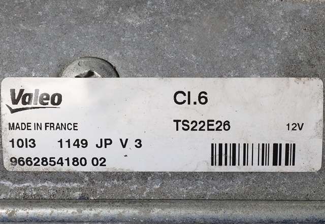 Starter diesel til Peugeot Partner 2008-2015 (Type II, Fase 1) (VALEO|TS22E26|96 628541 80|)