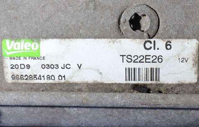 Starter diesel til Citroën Berlingo 2008-2015 (Type II, Fase 1) (VALEO|TS22E26|96 628541 80|)