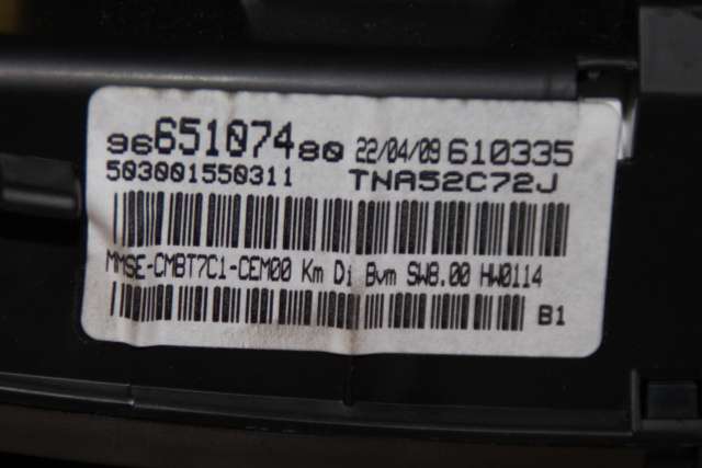 Instrumentpanel til Peugeot 308 2007-2011 (Type I, Fase 1)  (PEUGEOT|96 651074 80|)