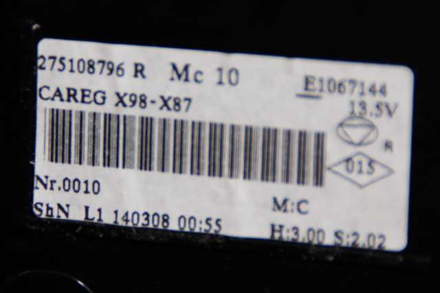 Varmeapparat betjening til Renault Clio 2012-2016 (Type IV, Fase 1) (RENAULT|2751 08796R|)