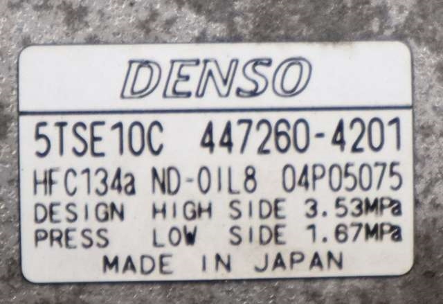 Aircondition kompressor til Toyota Verso-S 2011-2015 (COMBI) (COMBI) (DENSO|447260-4201|)