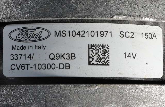 Dynamo til Ford Focus 2014-2018 (Type III, Fase 2)  (DENSO|104210-1971|CV6T-10300-DB. 14 VOLT - 150 AMP|)