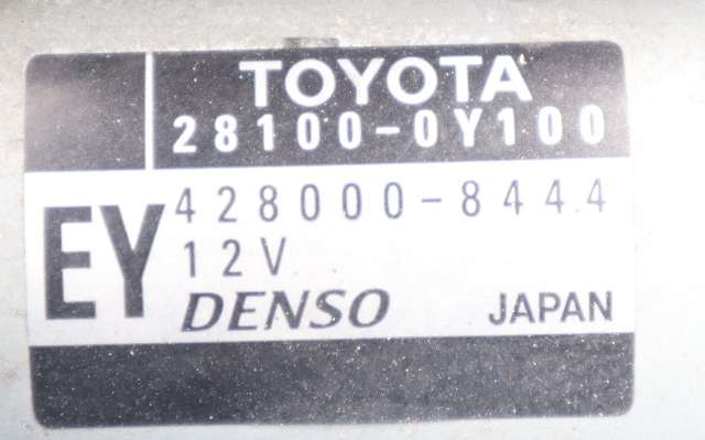 Starter til Toyota Auris 2013-2015 (Type II, Fase 1)  (DENSO|428000-8444|28100-0Y100|)