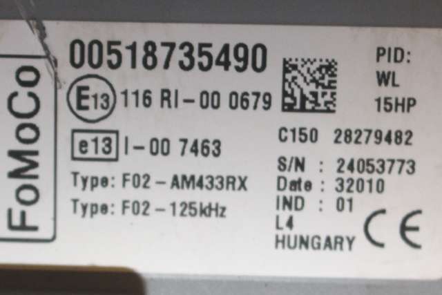 Sikringsboks til Ford Ka 2008-2015 (Type II)  (DELPHI|00518735490|)