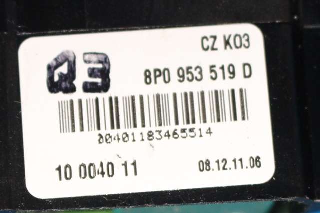 Bryter visker til Audi A3 2009-2012 (Type II, Fase 2) (VAG|8P0 953 519 D|)