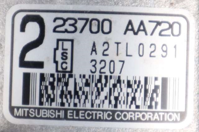Dynamo til Subaru Impreza 2013-2017 (Type IV)  (MITSUBISHI|A2TL0291|23700-AA720. 14 VOLT - 110 AMP|)