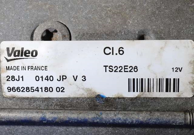 Starter diesel til Citroën Berlingo 2008-2015 (Type II, Fase 1) (VALEO|TS22E26|96 628541 80|)