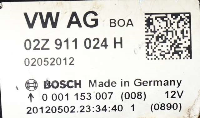 Starter diesel til VW Caddy 2010-2015 (Type III, Fase 2)  (BOSCH|0 001 153 007|02Z 911 024 H|)