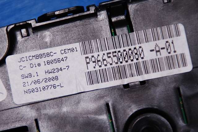Instrumentpanel til Citroën C4, Picasso 2006-2013 (Type I) (JOHNSON|NS0310776-L|96 655000 80-A-01|)