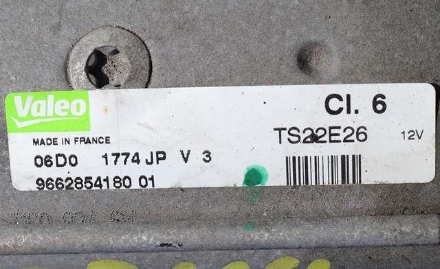 Starter diesel til Peugeot 3008 2009-2016 (Type I) (VALEO|TS22E26|96 628541 80|)
