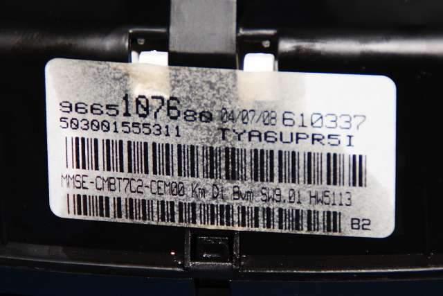 Instrumentpanel til Peugeot 308 2007-2011 (Type I, Fase 1) (PEUGEOT|96 651076 80|)