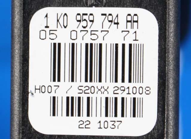 Ruteheis, kun motor, venstre bak til VW Golf VI 2008-2012 (VAG|1K0 959 703 AL|)
