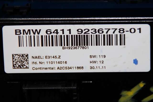 Varmeapparat betjening til BMW X1 2009-2015 (E84) (E84) (BMW|64.11-9 236 778|)