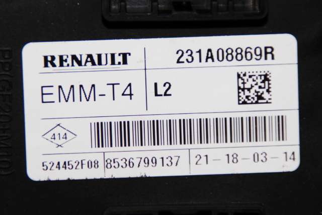 Styreenhet diverse til Renault Clio 2012-2016 (Type IV, Fase 1) (RENAULT|231A 08869R|)