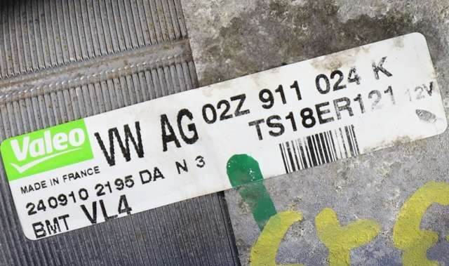 Starter diesel til VW Caddy 2010-2015 (Type III, Fase 2) (VALEO|TS18ER121|02Z 911 024 K|)