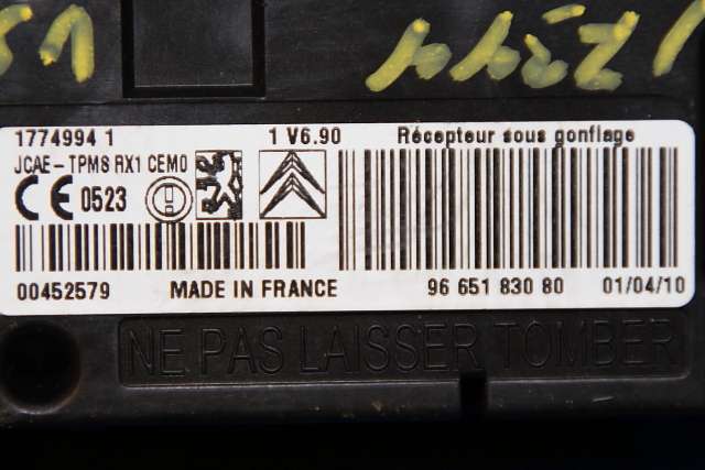 Sensor dekktrykk til Peugeot 3008 2009-2016 (Type I) (PEUGEOT|96 651830 80|)
