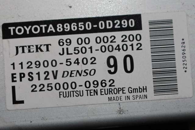 Rattaksel elektrisk servo til Toyota Yaris 2012-2014 (Type III, Fase 1)  (DENSO|160800-0683|JJ301-000740|)