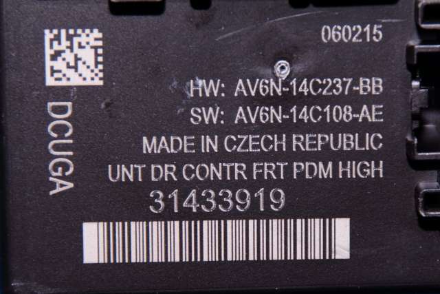 Styreenhet dør høyre foran til Volvo V60/V60 CC 2013-2018 (Type I, Fase 2)  (VOLVO|31433919|)