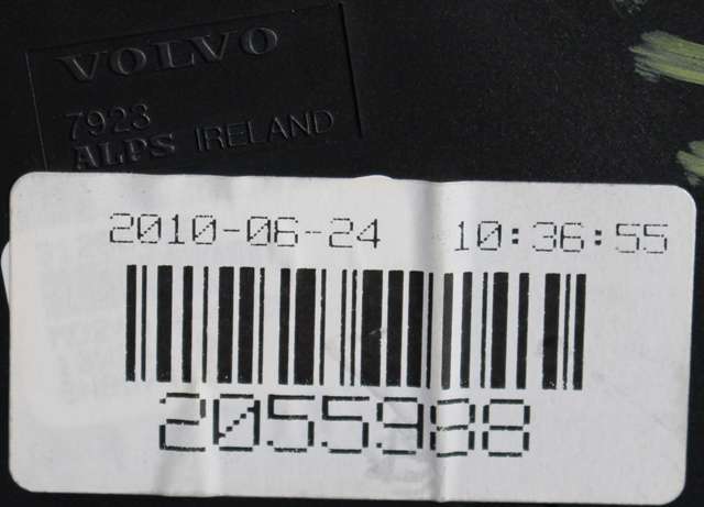 Bilstereo betjeningspanel til Volvo V70 2007-2013 (Type III, Fase 1)  