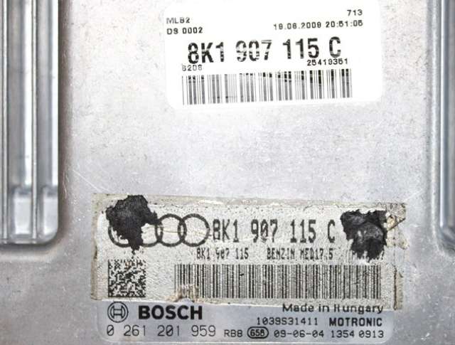 Styreenhet motor til Audi A4 2007-2014 (Type IV) (B8) (B8) (BOSCH|0 261 201 959|8K1 907 115 C|)