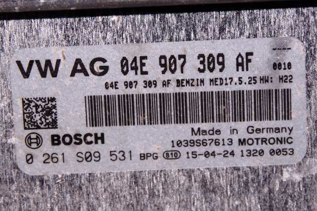 Styreenhet motor til VW Polo 2014-2017 (Type V, Fase 2)  (BOSCH|0 261 S09 531|04E 907 309 AF|)