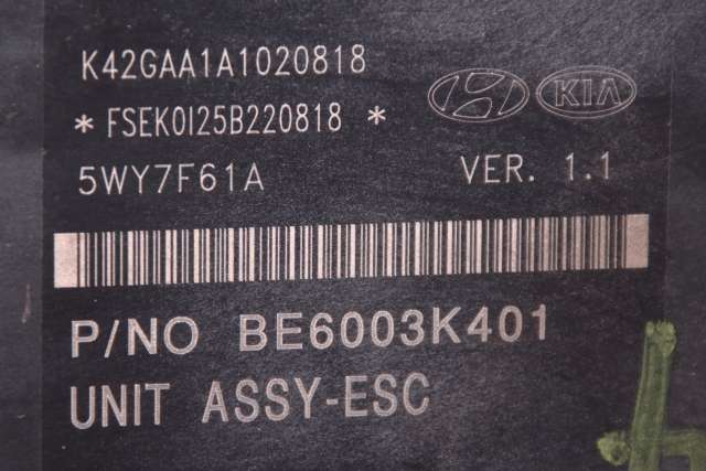 ABS sentral til Hyundai i10 2008-2013 (Type I) (HYUNDAI|BE600-3K401|)