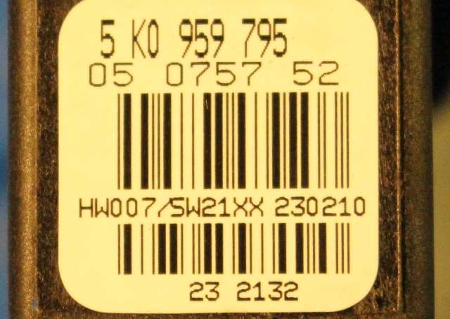 Ruteheis, kun motor, høyre bak til VW Tiguan 2007-2011 (Type I, Fase 1)  (VAG|5K0 959 795|)