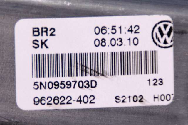Ruteheis, kun motor, venstre bak til VW Tiguan 2007-2011 (Type I, Fase 1)  (VAG|5N0 959 703 D|)