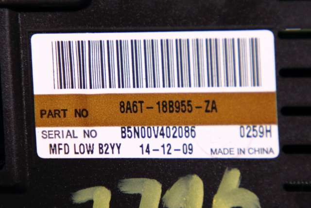 Instrument kjørecomputer til Ford Fiesta 2008-2012 (Type VI, Fase 1)  (FORD|8A6T-18B955-ZA|)